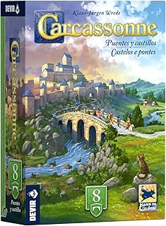 Comprar Devir Carcassonne: Puentes y Castillos – Expansión de Estrategia con Losetas, Miniaturas y Fichas para Ampliar Ciudades, Caminos y Granjas (BGCARPCSPS)