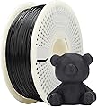 eSUN PLA+ Refilament 1.75mm and Upgarded eSpool+ Set, Reusable and Removable Filament Spool Replacement with 3D Printer Refill PLA Plus,Black