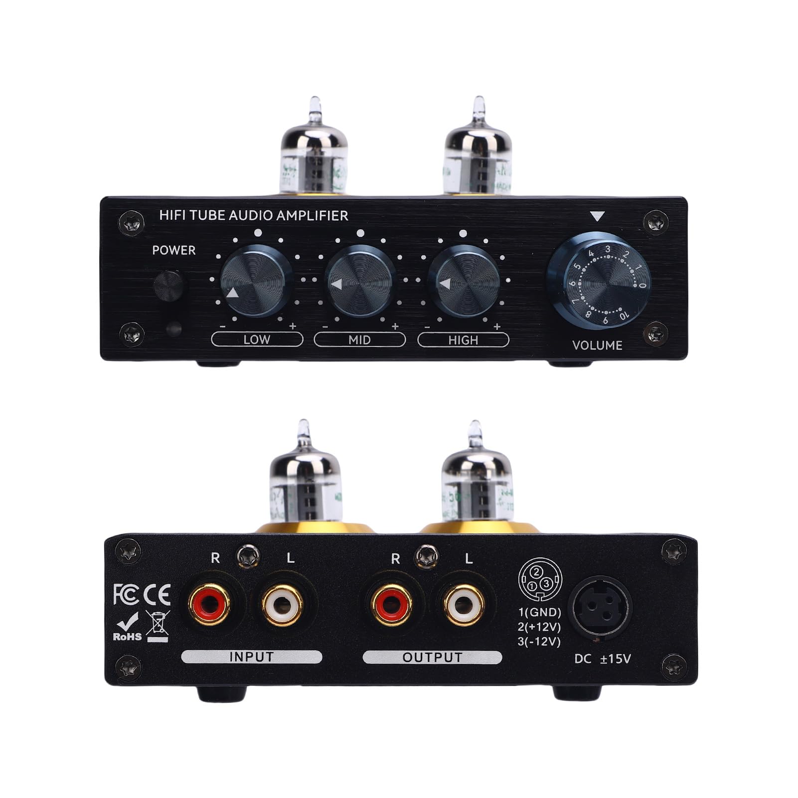 Equalizzatore Audio a 3 Bande Preamplificatore a Valvole HiFi compatibile JAN5654 6J1 6J4 6J5 6AK5 per Lettori CD DVD MP3