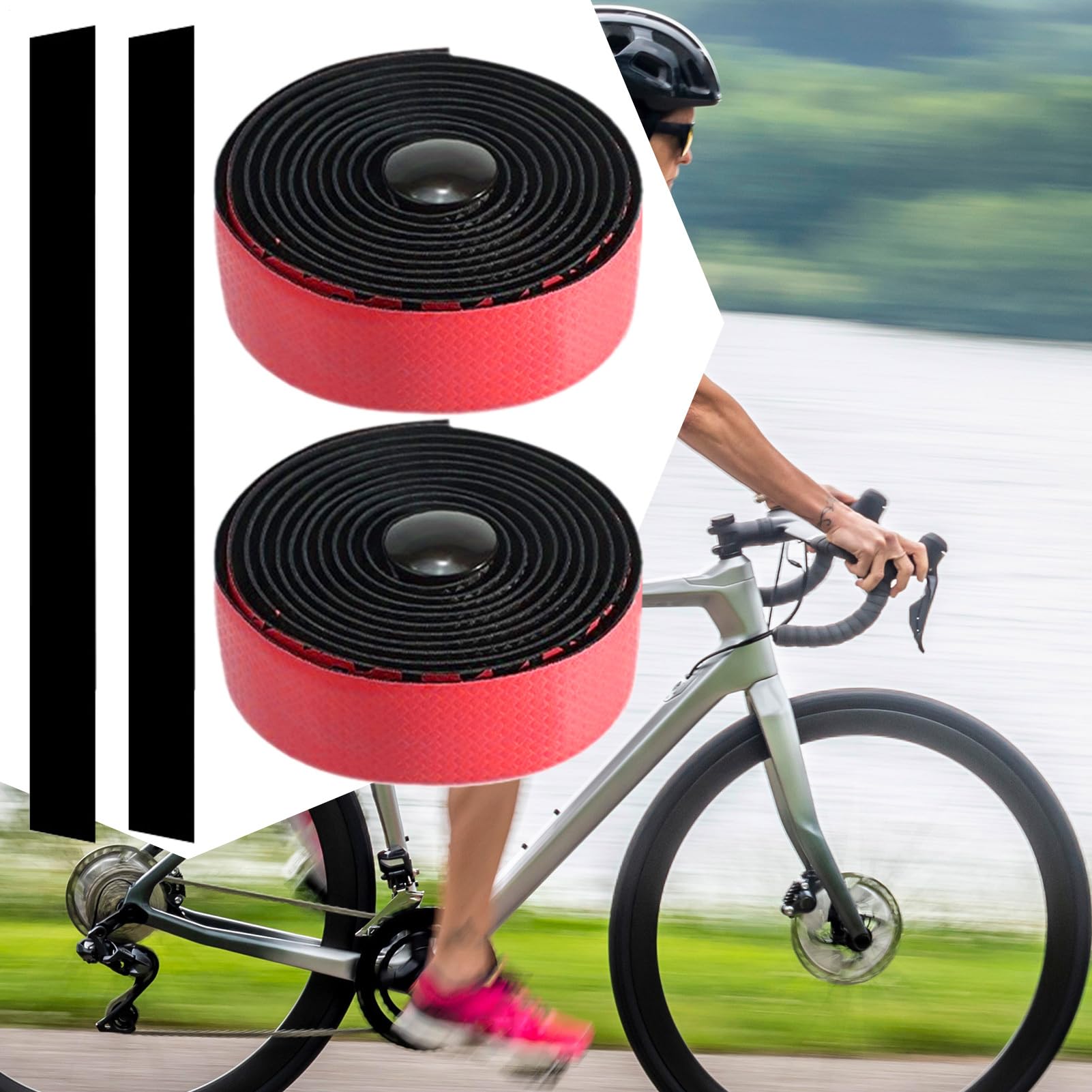 Cinta De Manillar Para Bicicleta - Cinta Adhesiva De Manillar De Bicicleta | Sobre De Mango De Bicicleta Antideslizante | Cinta De Bicicleta De Carretera Acolchado Absorbiendo Choques, Cinta De
