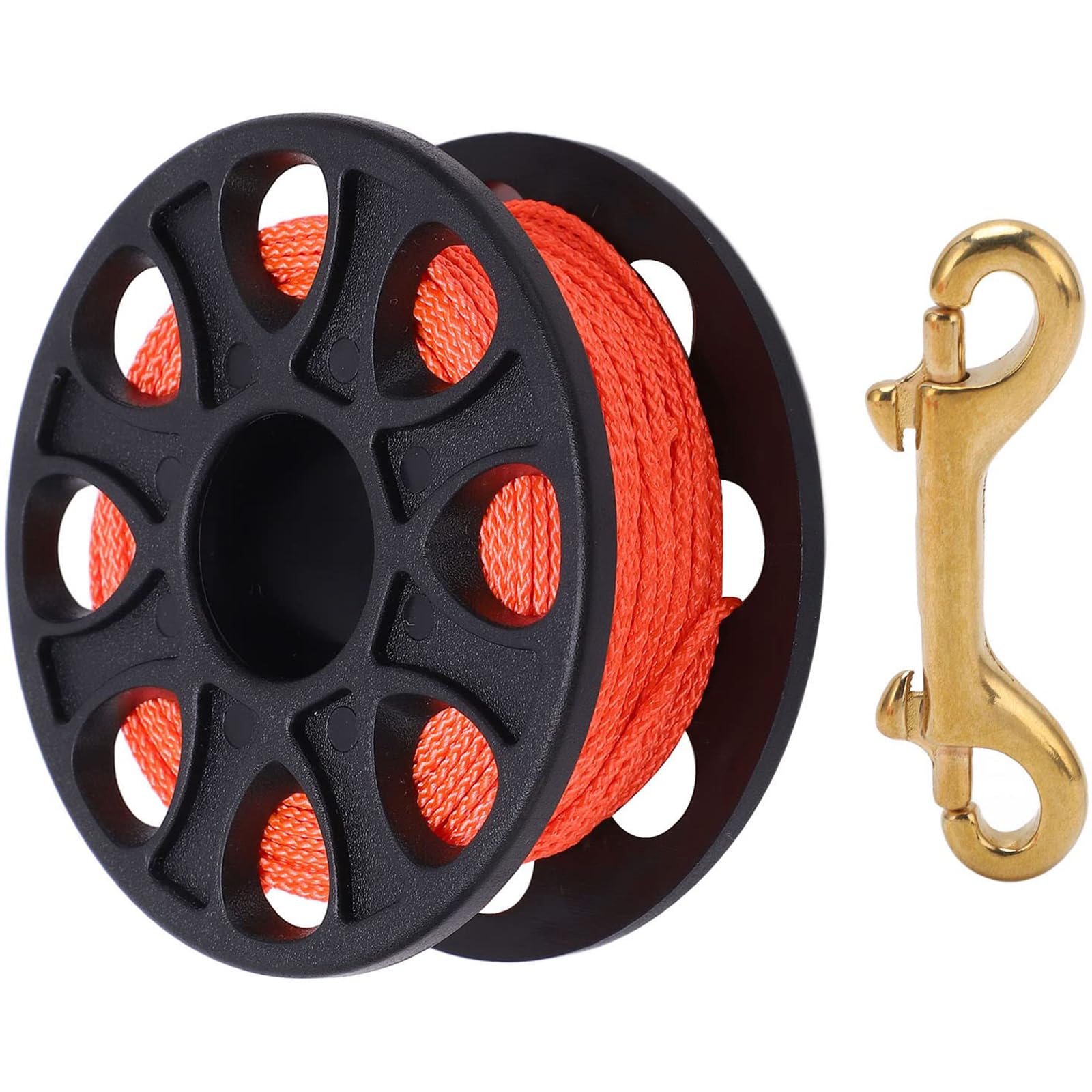 Scuba Diving Reel, Double-Ended Clip Diving Reel Multicolor ABS Spool for Cave and Wreck(Black)