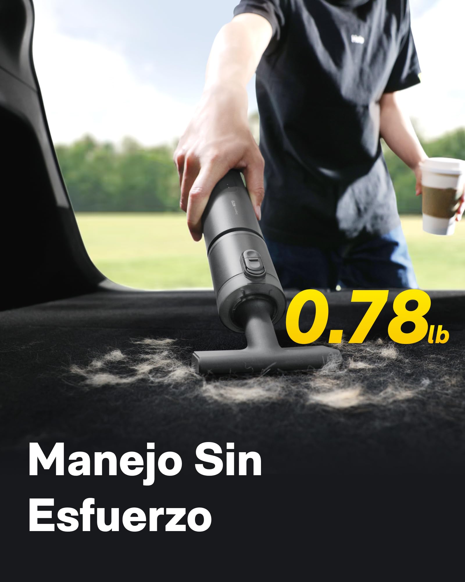 HOTO Aspirador de Mano para Coche, Aspirador Portátil Potente, Mini Aspiradora sin Cable, Alta Potencia de succión 20000 Pa, 4 en 1 Aspiradora Pequeña para Coche, Computadora,Pelo de Mascotas, Hogar