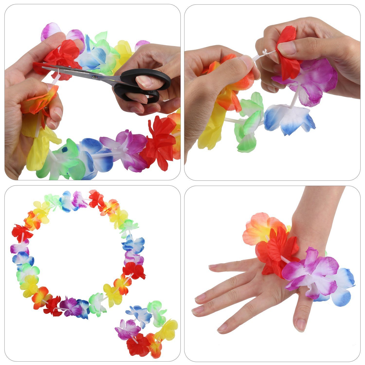 Fiesta Guirca Ghirlande hawaiane Feste Party Fiori collane (300)