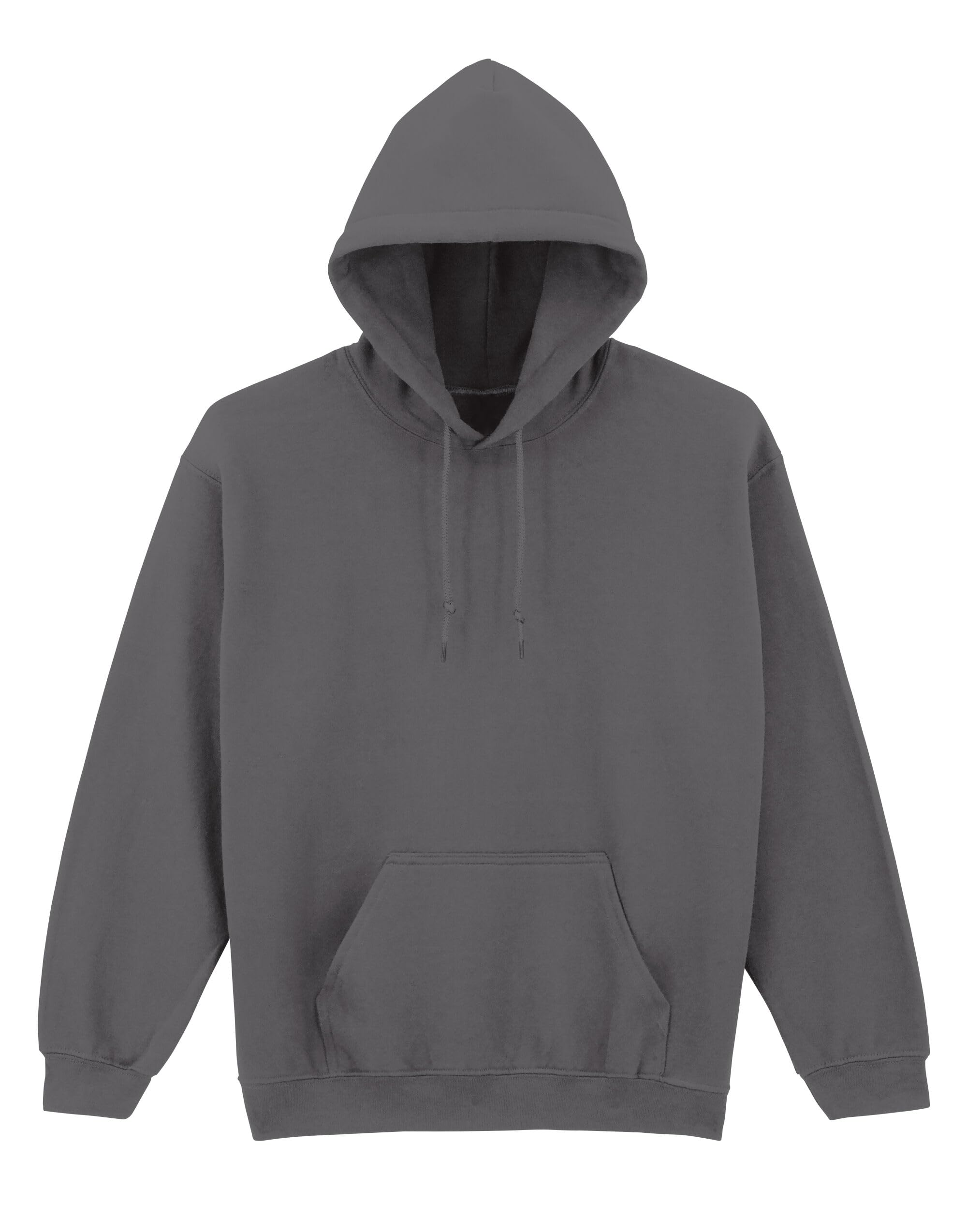 COOZO Men's Classic Hooded Sweatshirt – Charcoal - 3XL