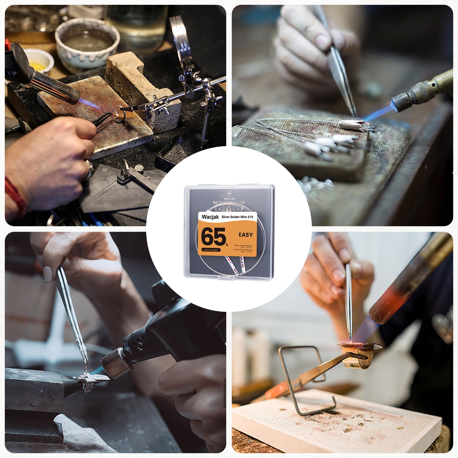 Alambre de soldadura de plata de calibre 22, soldadura fácil para hacer joyas, soldadura de plata para reparación de joyas, 5 pies