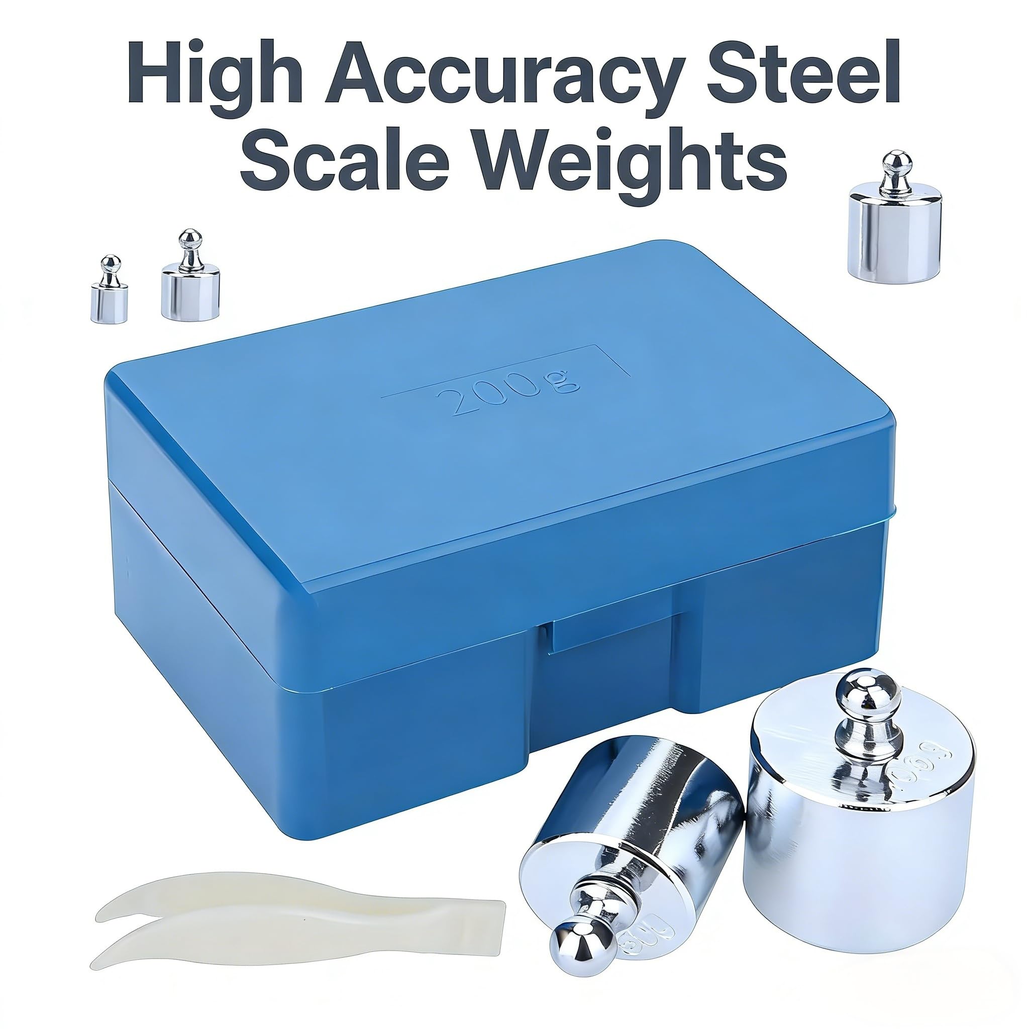 MAGIKON Steel Calibration Weight Kit, M2 Class 205g (100/50/20/10/5g) — Amazon image 7