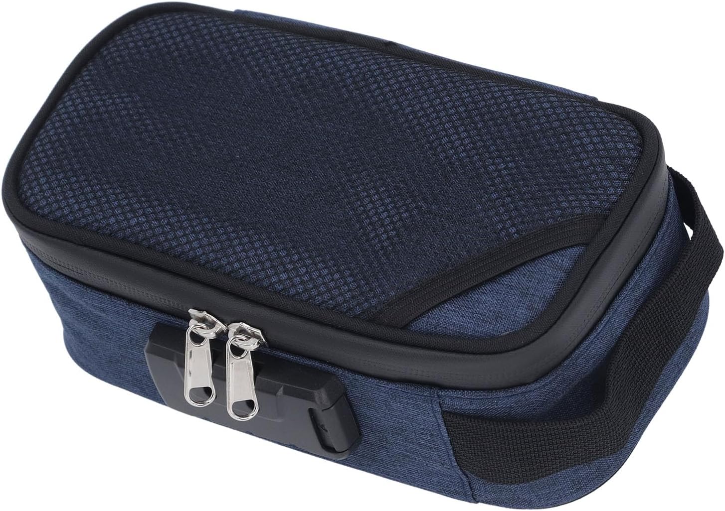Emoshayoga Odor Control Organizer,Premium Storage Case Bag with Lock, Portable Activated Carbon Smell Case Container for Travel, Business Trip Camping (Dark Blue)
