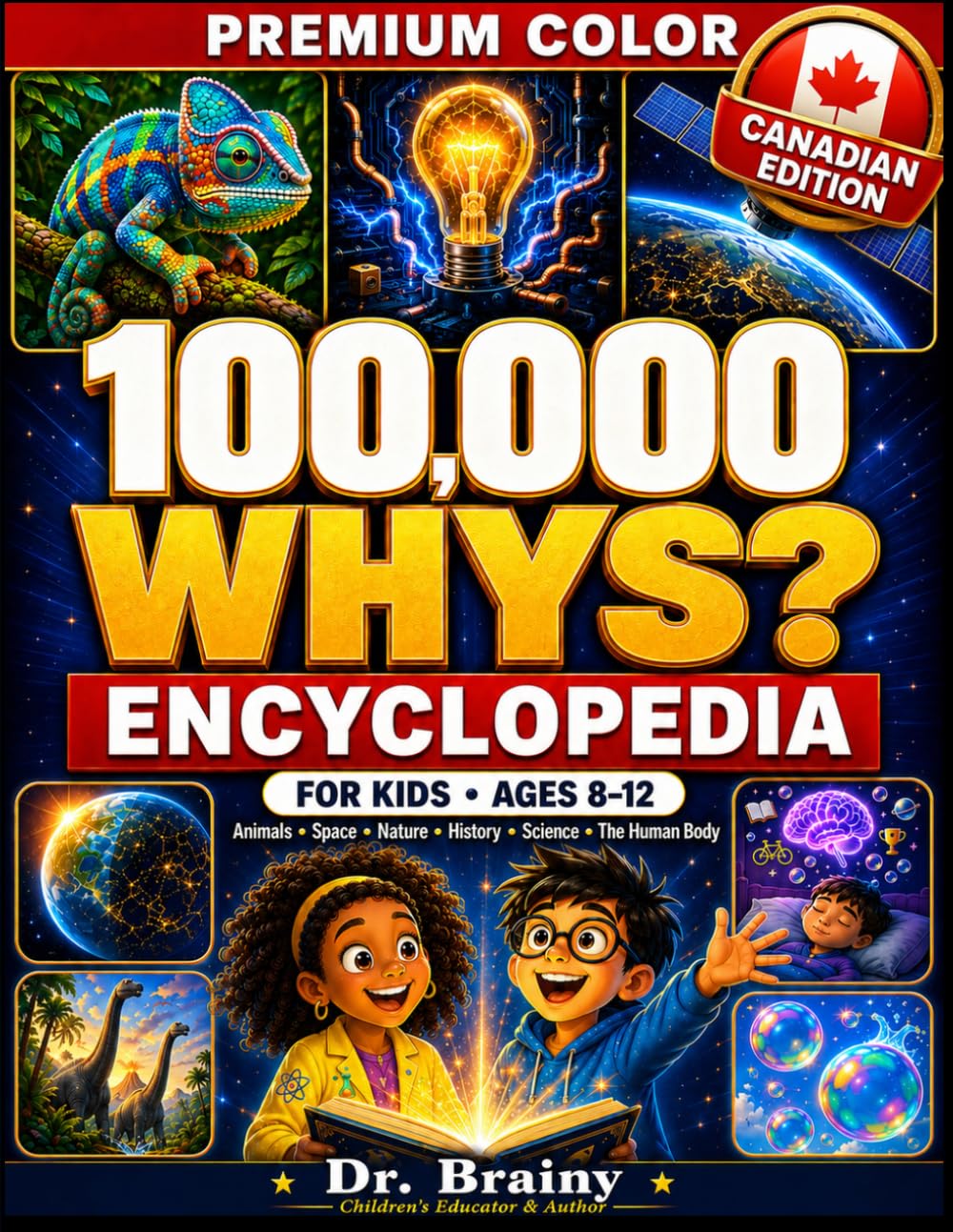 100000 Whys for Kids: A Colorful Illustrated Encyclopedia Packed with Amazing Answers, Weird Facts, Myth Busters, Brain Quizzes, and Fun Discoveries for Curious Kids Ages 8–12 (Canadian Edition)