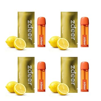 ZDEER Electric Oral Spray Refill Pods, Sea Salt Lime Flavor 4 Pods, Alcohol-Free Breath Spray