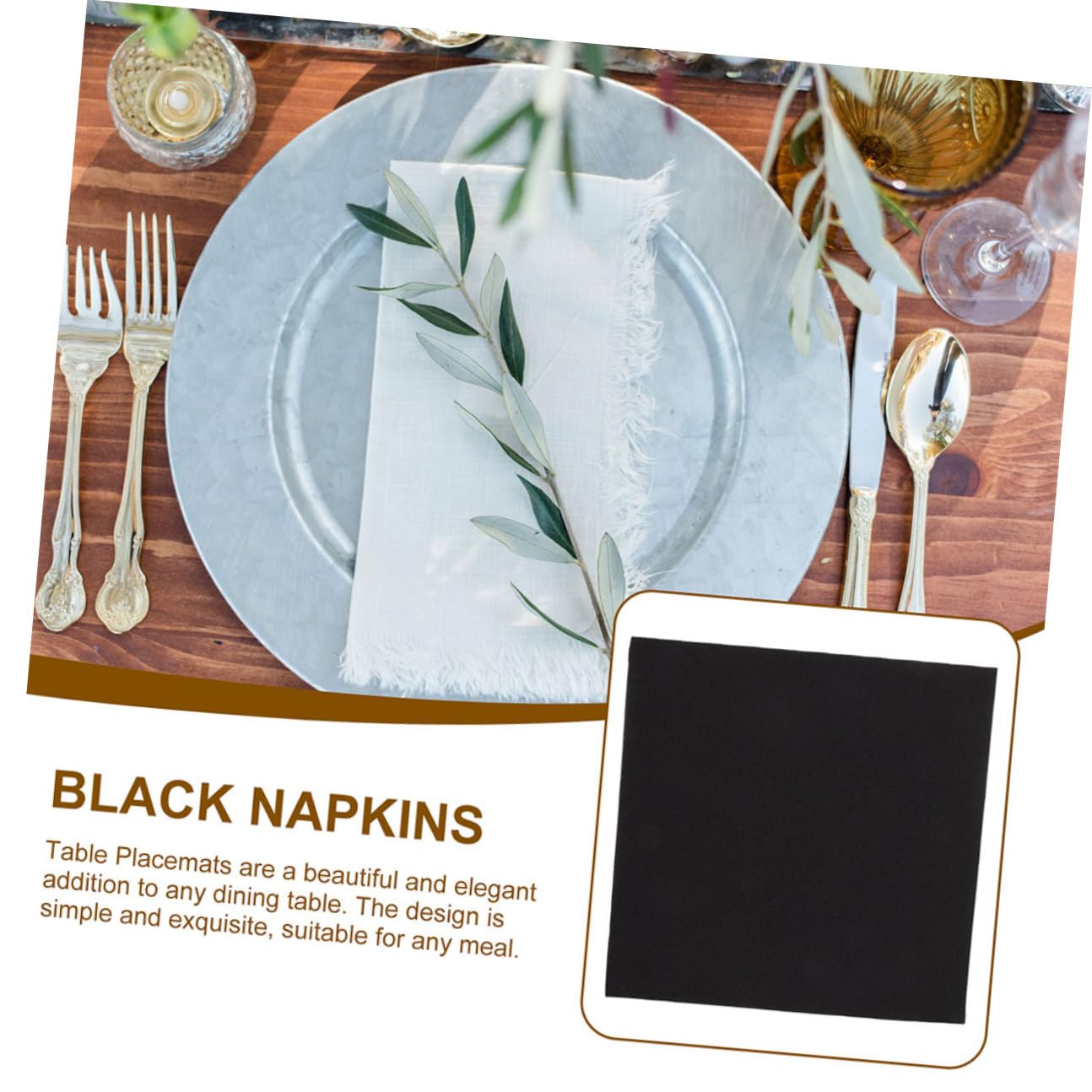 FOMIYES Servilletas de Papel Negro Desechables para Cena y Fiesta, Diseño Grueso y Absorbente, Paquete de 100 Unidades para Entretenimiento Diario