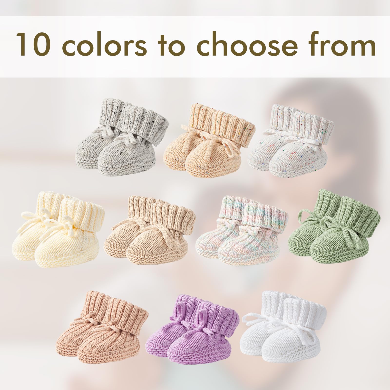 Fangool Newborn Shoes | Soft Knitted Baby Booties | A Gentle Hug for Tiny Feet | Warm, Cozy & Lightweight Infant Shoes for Boys & Girls (Pink, 0-6 Months)