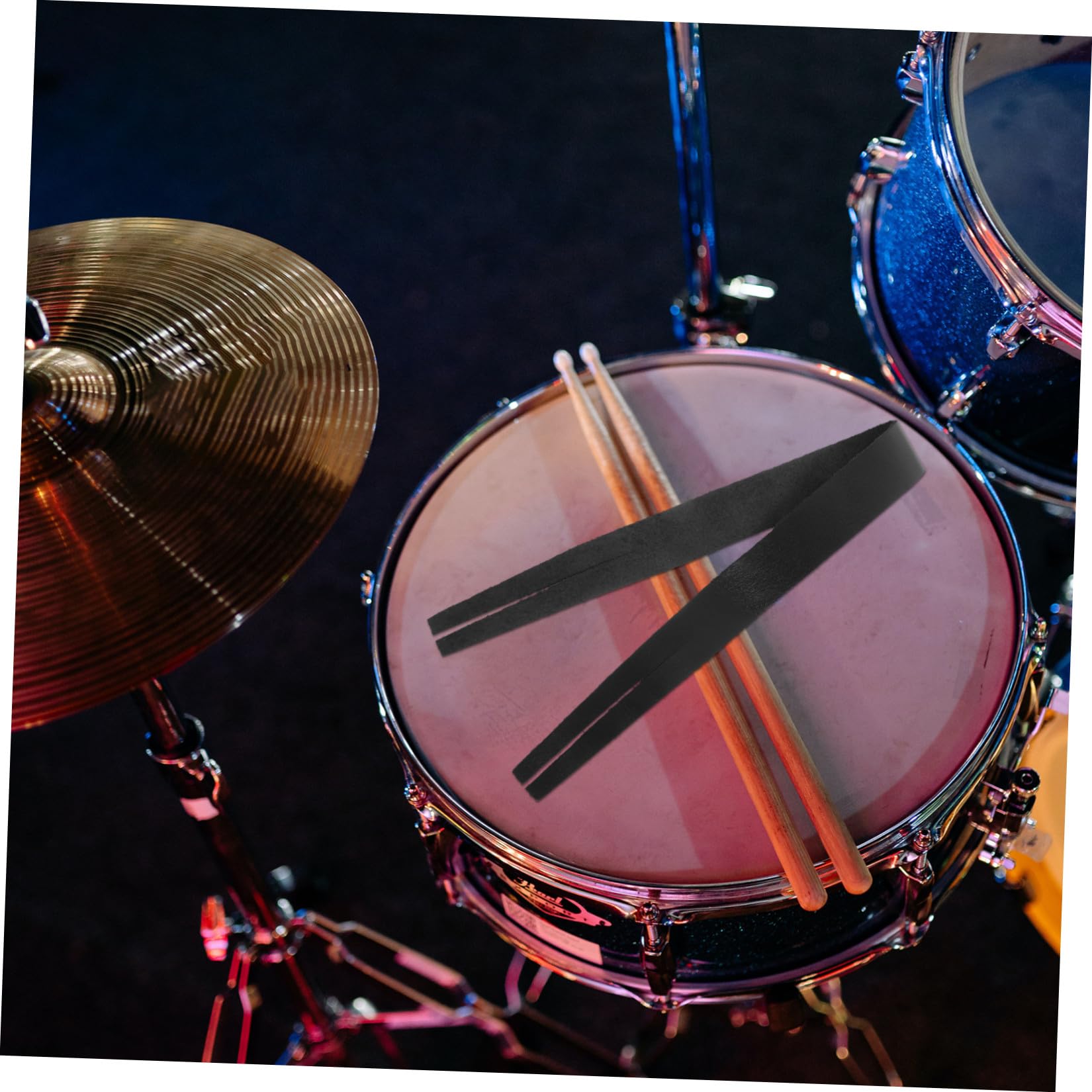 Milisten 2stücke Robuster Cymbal Strap Aus Rindsleder Stabile Halterung Für Musikinstrumente Schwarz Für Übungen Und Auftritte Verhindert Bewegung Der Hi-hat Und Verbessert Die