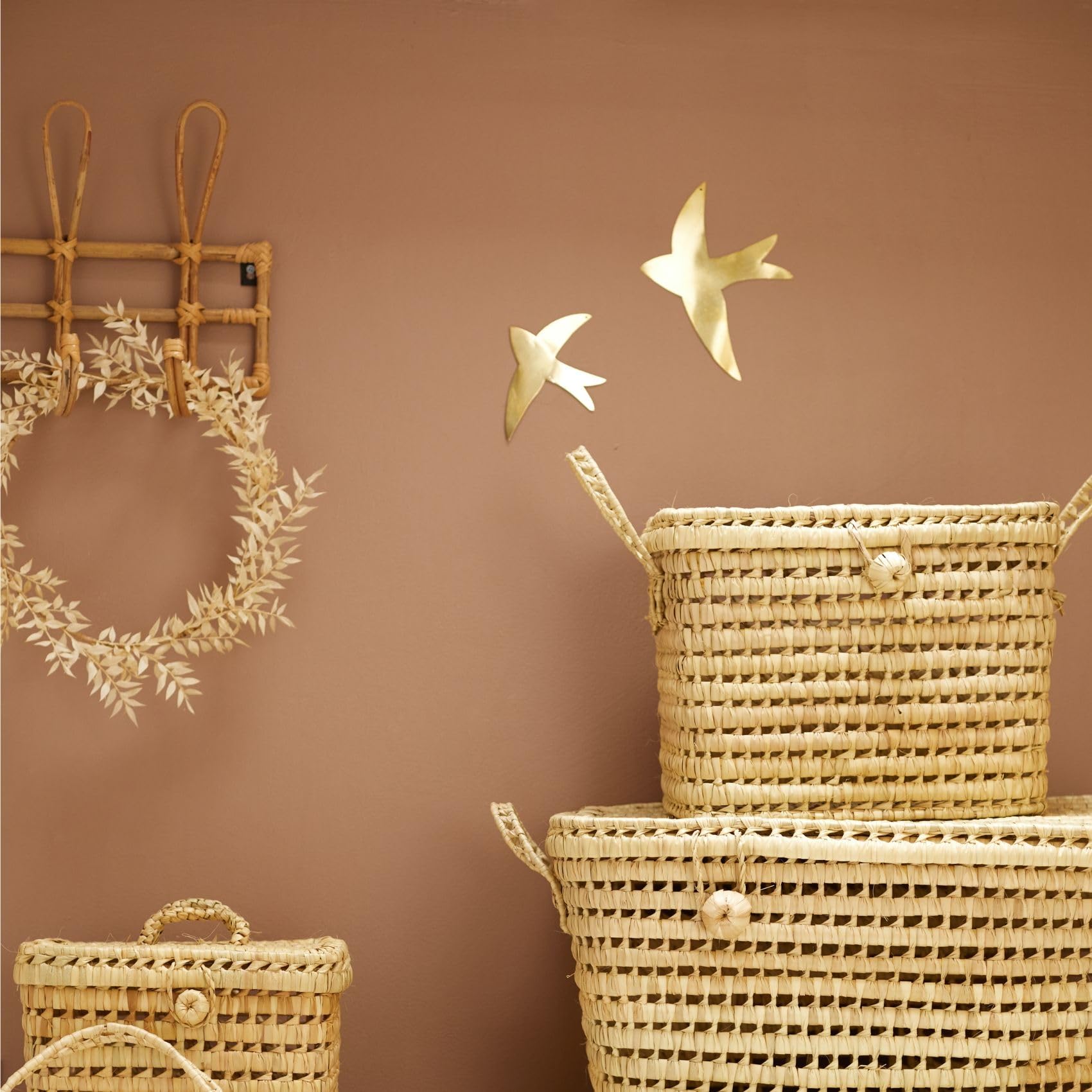 Home Maison Wanddecoratie zwaluw messing