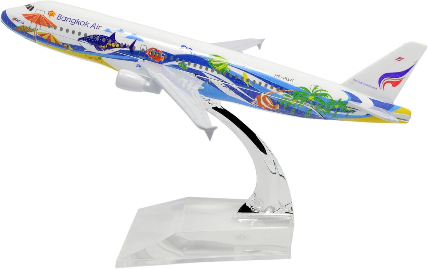 TANG DYNASTY(TM) 1:400 16cm Air Bus A320 Bangkok Air Metal Airplane Model Plane Toy Plane Model