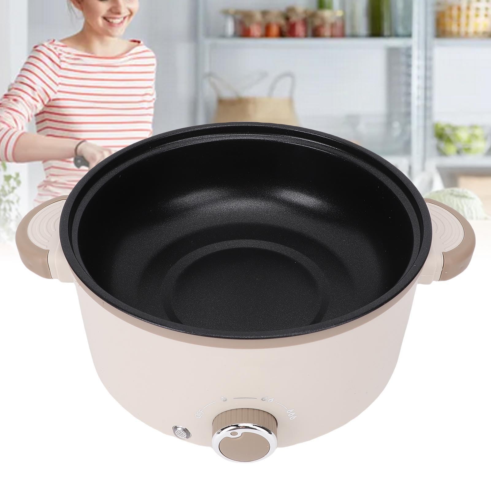 Multicooker -Elektretopf, Anti -Stick -Beschichtung Elektrischer Ramenkocher mit Dampfkorb für Nudel -Ramen -Nudeln Gemüse (EU-Stecker 220 V 60 Hz)