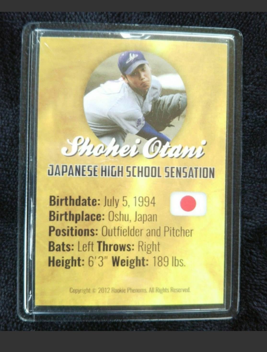 大谷翔平2012高校Japanルーキーカード米国Rookie Phenoms Amazon.co.jp: 2012 大谷翔平 高校Japan ルーキーカード 米国