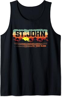 Vintage Sunset St. John USVI Tank Top