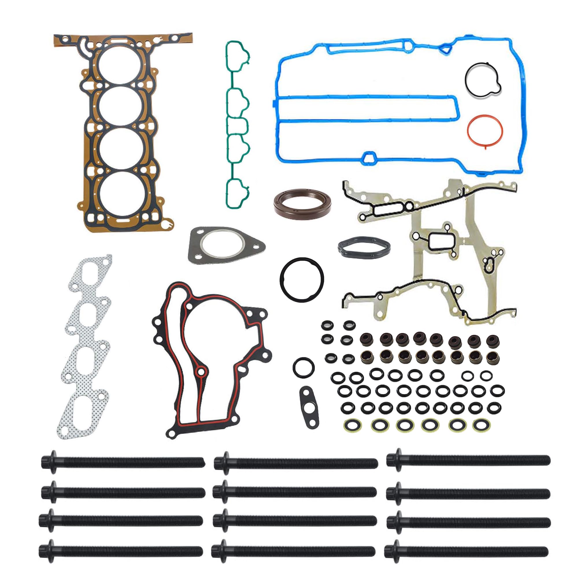 HS26540PT-1 Cylinder Engine Full Head Gasket Set with Head Bolts for Chevrolet Sonic/Trax/Cruze/Cruze Limited, for Buick Encore, 2011-2021 1.4L 83ci Gas Turbo, HSCV001, HS54898, HS31411