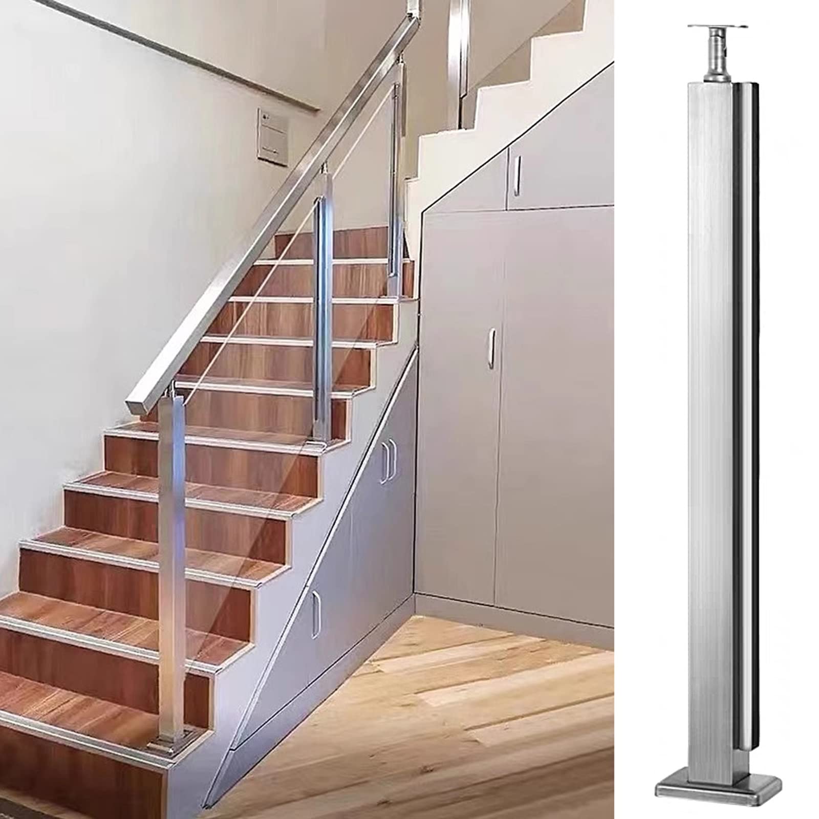 Poteau de garde-corps en acier inoxydable anti-corrosion muret 60cm