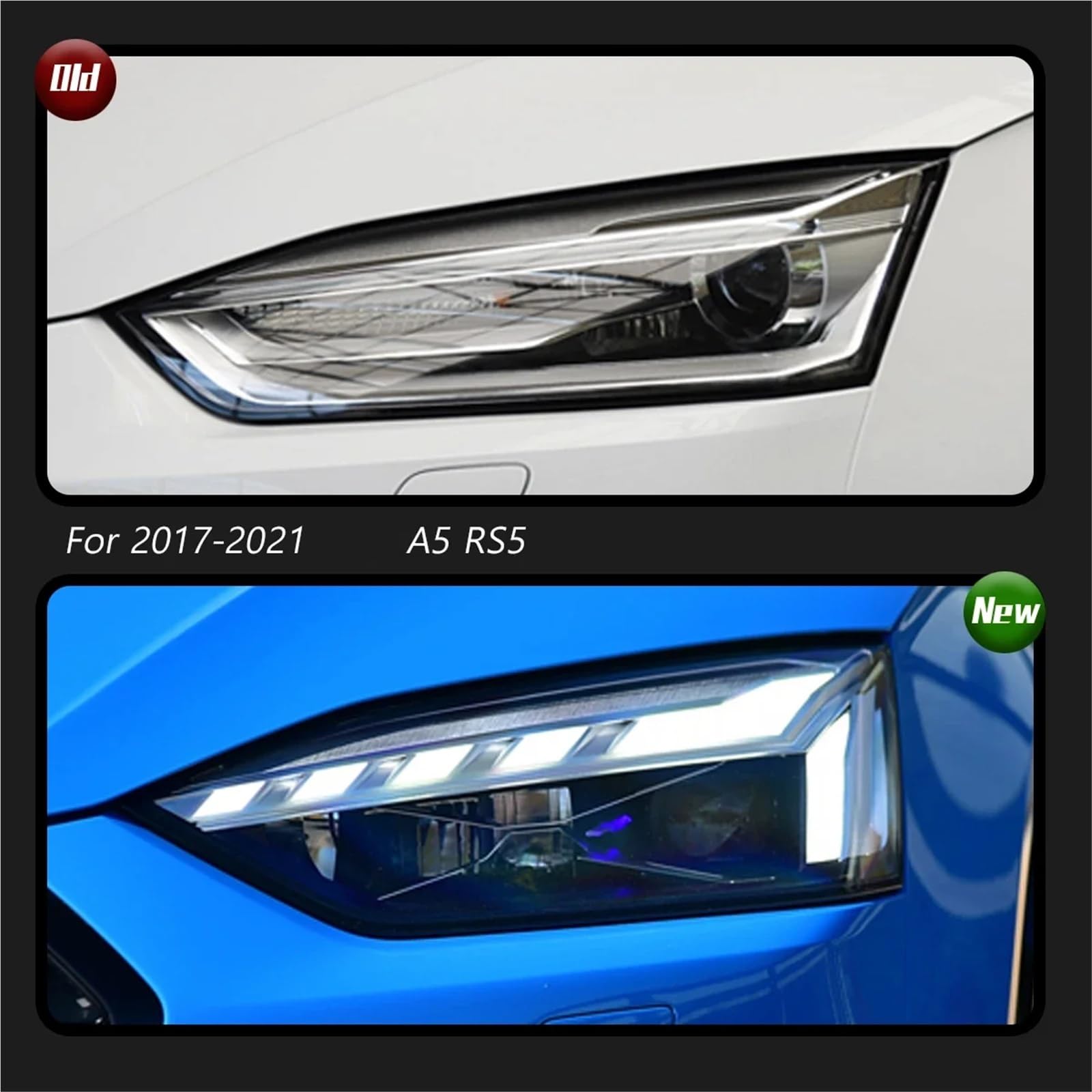 Amazon | 車 A5 LED ヘッドライト 2017-2021 アップグレード RS5 に