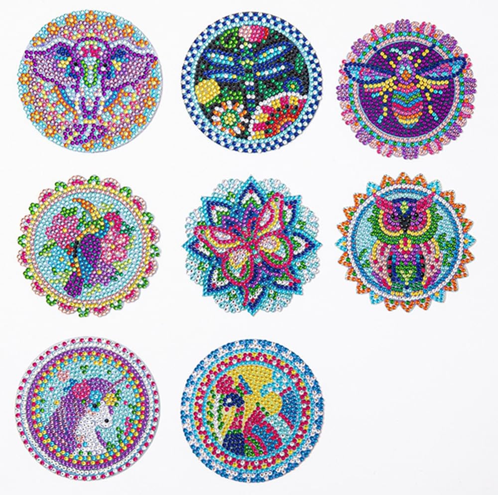 Kitsters Diy Dot Mandala Art Coasters Kit Helps Relax Meditate Build Patience Creativity Art Craft For Kids Home Office Decor Detailed Video Workshop Included