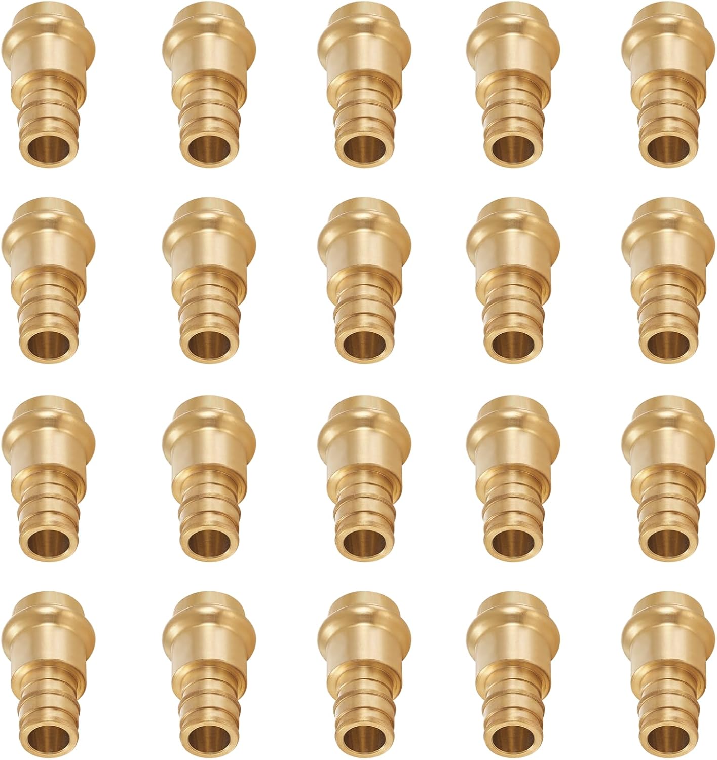 3/4Inch PEX A Expansion Copper Press Fittings,3/4" Press X 3/4" PEX-A Expansion Coupling Adapter for Copper and Pex Pipe Connection(20Pack,LF Brass Material)(PEX1960185-20Pack)