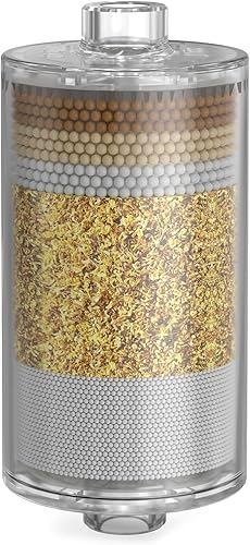 Miniatura 10 de Filtro de cabezal de ducha All Metal: filtro de ducha KDF 55, vitamina C, E y A, para agua dura, filtros de agua universales de alta presión para