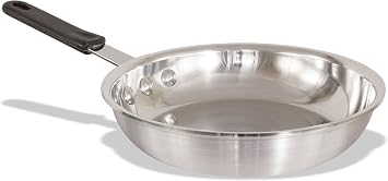 Crestware Commercial Grade, FRY08H, 8.5" Inch Natural Induction Fry Pan with Handle Package of 1