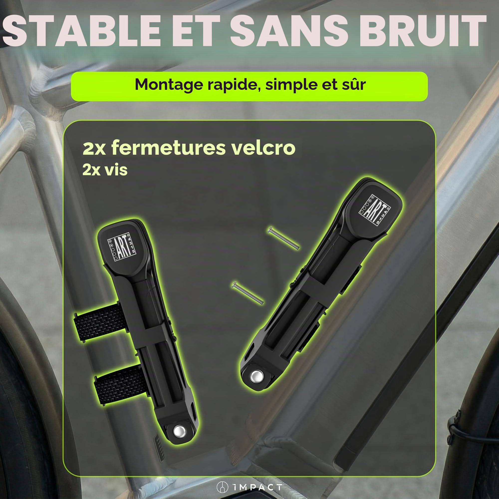 IMPACT® FlexLock 15 - Antivol Pliable de Qualité Supérieure pour Vélo - Haute Sécurité - Pratique avec Niveau de Sécurité de 15 à 110 cm - Robuste et Résistant