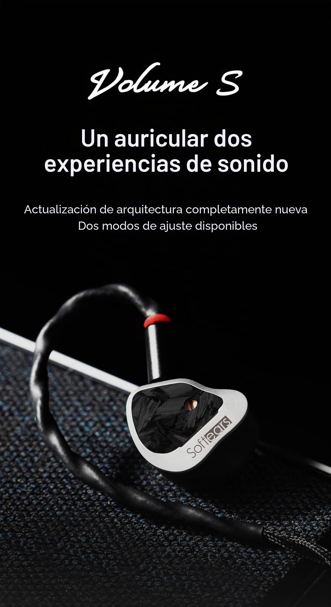 LEAUDIO Softears Volume S - Auriculares 1DD+1 DD+2BA pasivos con auriculares intercambiables de 3,5 mm/4,4 mm