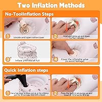 Vista 5 de Asiento de bebé inflable para bebés de 3 meses en adelante, asiento inflable de apoyo para bebé para sentarse, silla de bebé con bomba de aire