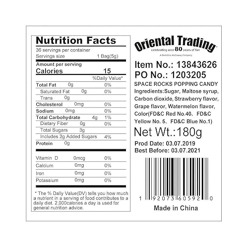 Miniatura 2 de Fun Express Space Rock Candy - Suministros de escuela bíblica para vacaciones de VBSDecoración