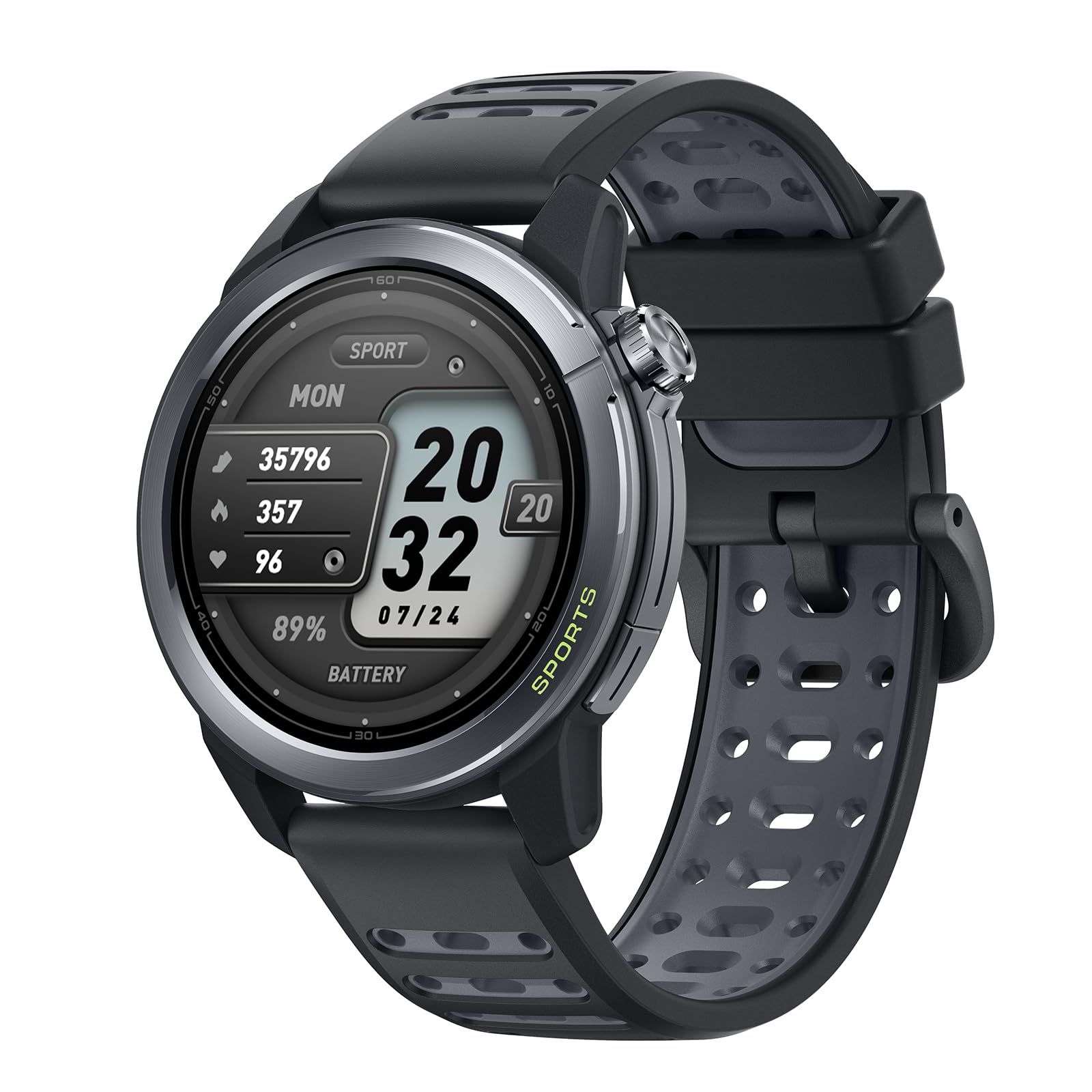 Mibro GS Active2 GPS Laufuhr Herren Smartwatch – Dual-Band GPS, 39g | 1,32" AMOLED Display, VO2max Trainingsplan, Sportuhr für Laufen, Jogging & Marathon Training, Outdoor Sport (Dunkelgrau)