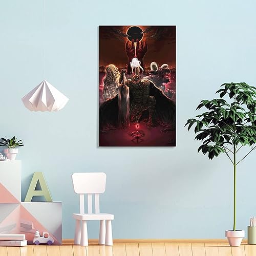 Miniatura 4 de Berserk - Pósteres de anime de estilo gótico, pósteres geniales para dormitorio de niños y niñas, decoración de juegos de apartamento, arte de