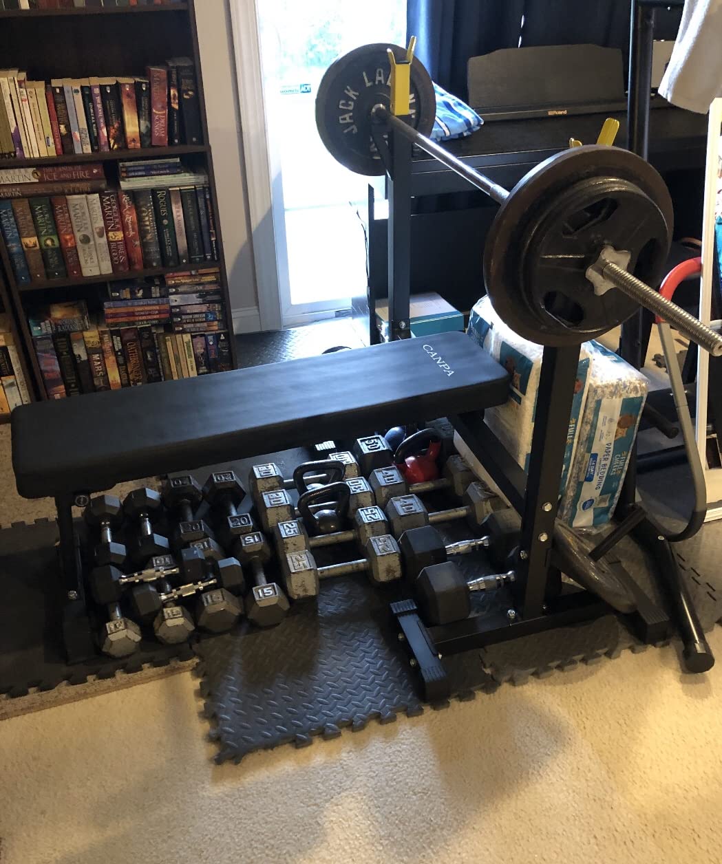 34/mo Finance Bench Press, CANPA Olympic Weight Bench with Squat