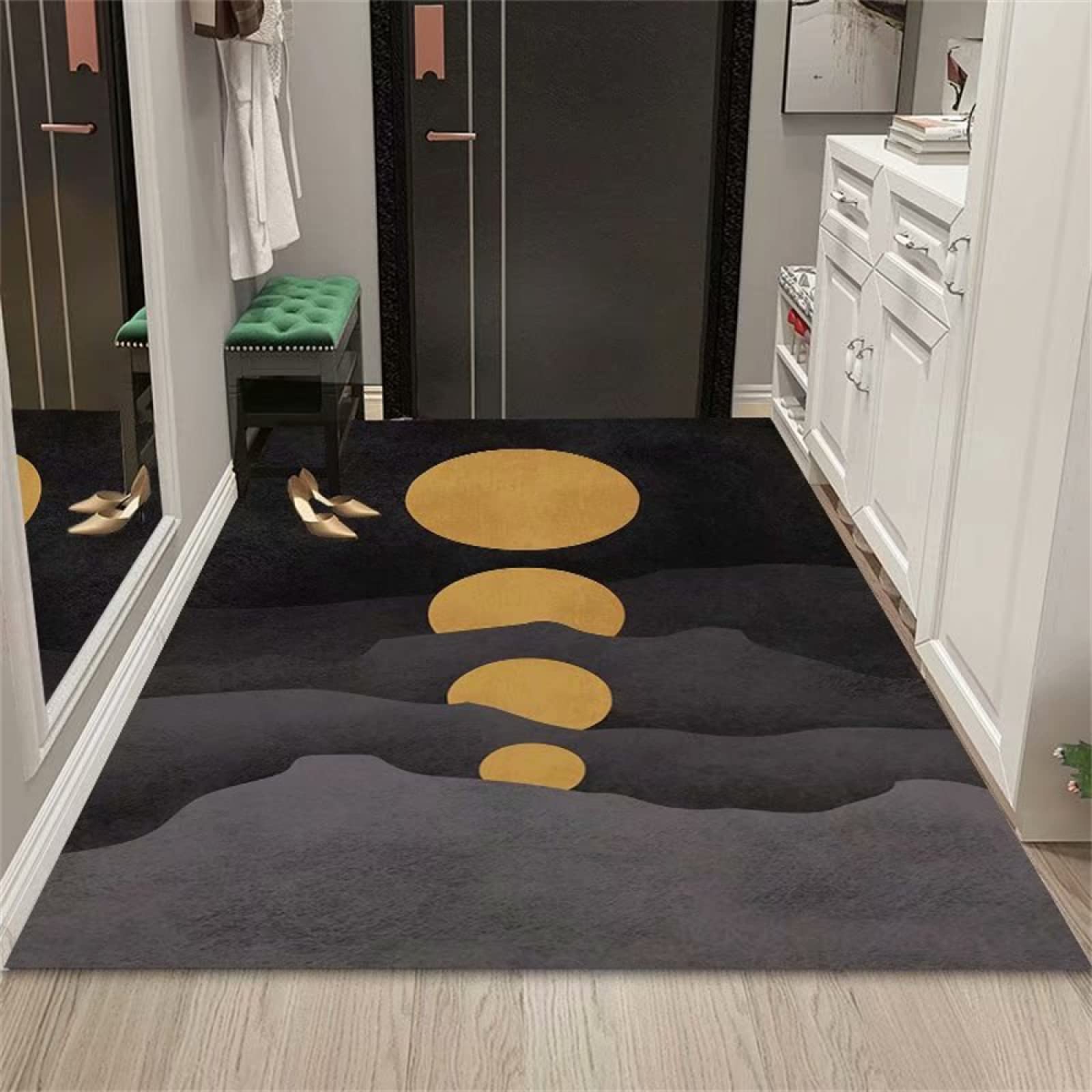 Tapis pour salon moderne rectangle gris 180X250cm de chambre et terrasse