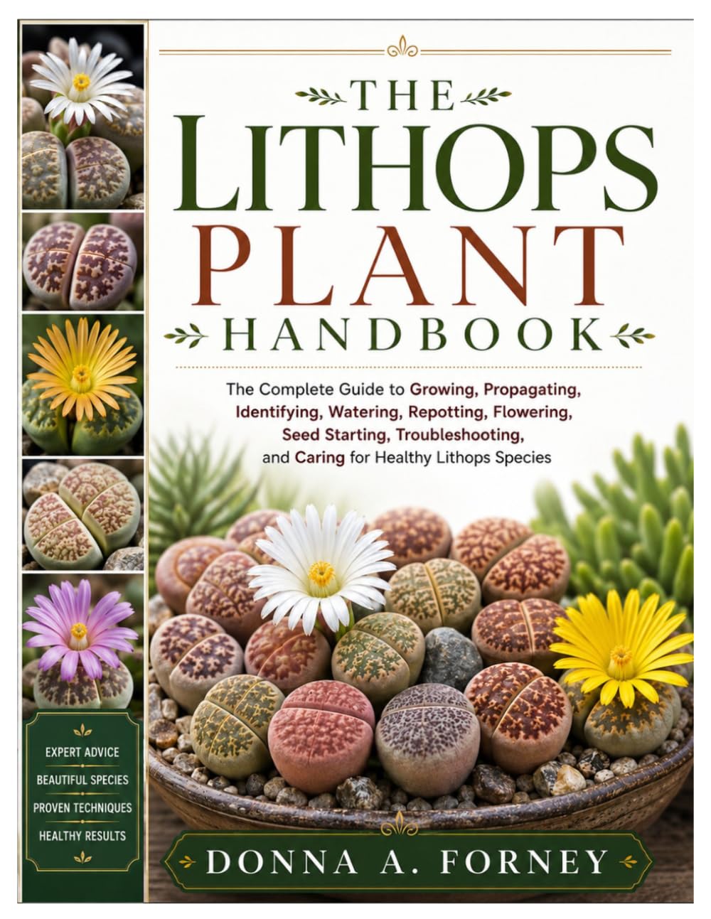 The Lithops Plant Handbook: The Complete Guide to Growing, Propagating, Identifying, Watering, Repotting, Flowering, Seed Starting, Troubleshooting, and Caring for Healthy Lithops Species