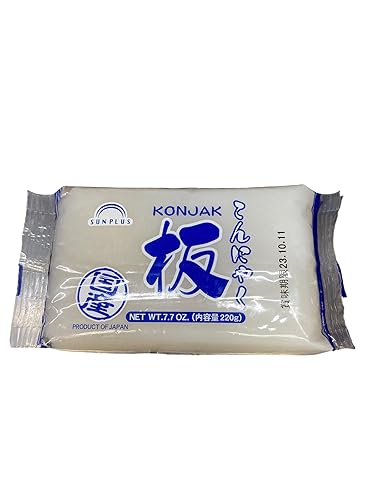 Sunplus Ita Konnyaku Shiro. Sábanas Konnyaku. Bajo en calorías. Sin gluten. Vegano. Comida saludable. Ingrediente asiático versátil. Auténtica