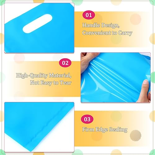 Miniatura 5 de Patelai 500 bolsas de plástico pequeñas de regalo de 7.9 x 11.8 pulgadas, pequeñas bolsas de plástico con asas, recuerdos de fiesta para fiestas de