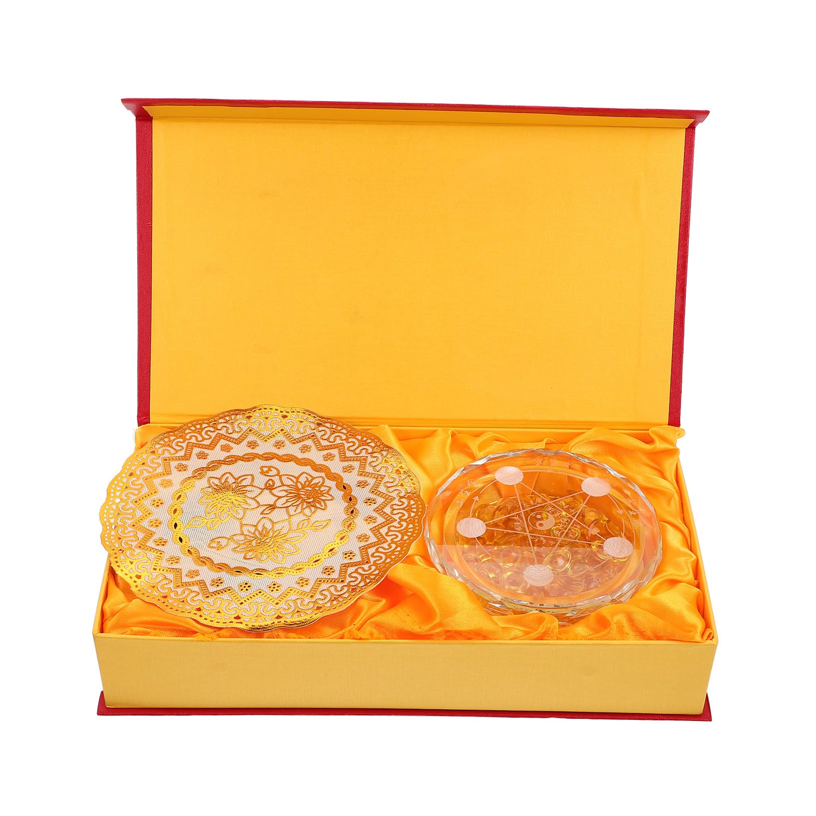 Boule de fortune en verre doré pour illuminer votre salon avec élégance