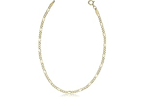10k Yellow Gold Figaro Link Bracelet for Women: A Timeless Adornment