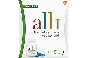 Alli Diet Weight Loss Supplement Pills, Orlistat 60mg Capsules Starter Pack, Non...