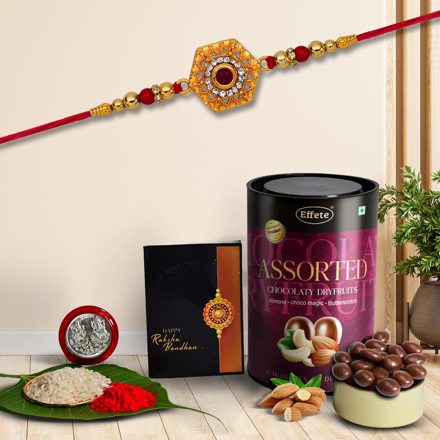 DeoDap Rakhi For Brother Set Of 1 with Silver Color Pooja Coin, Rakhi Combo (K1_314_AS) (B0CC96DKXY) Amazon Price History, Amazon Price Tracker