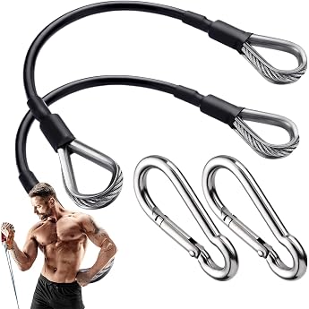 Fitness Pulley Cable - 2 x Gym Machine Extension Multifunctional Home Gym Rope Versatile Exercises Fitness Extension Cable Resistance Training for Home Workout Fitness