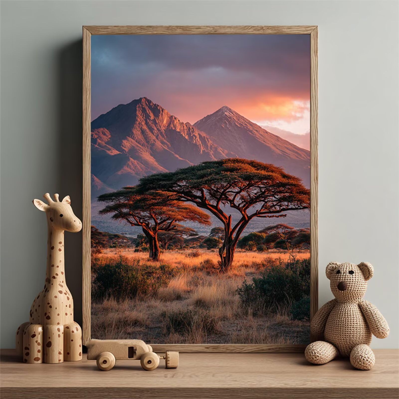 Paysage Peinture Numero Adulte, Arbre Peinture par Numero avec Cadre, DIY Activité Manuelle Adulte, Paint by Numbers Kits avec Pinceaux et Pigment Acryliques, Cadeau, Decoration Chambre 60x90cm F-4016