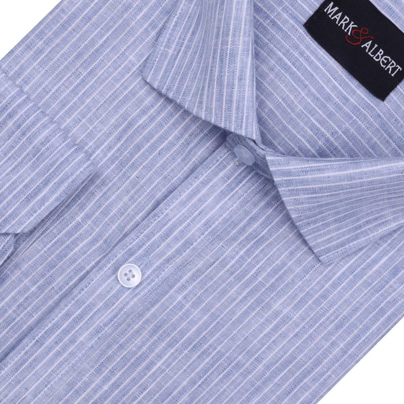 Image of Men's Striped Cotton Formal Shirt