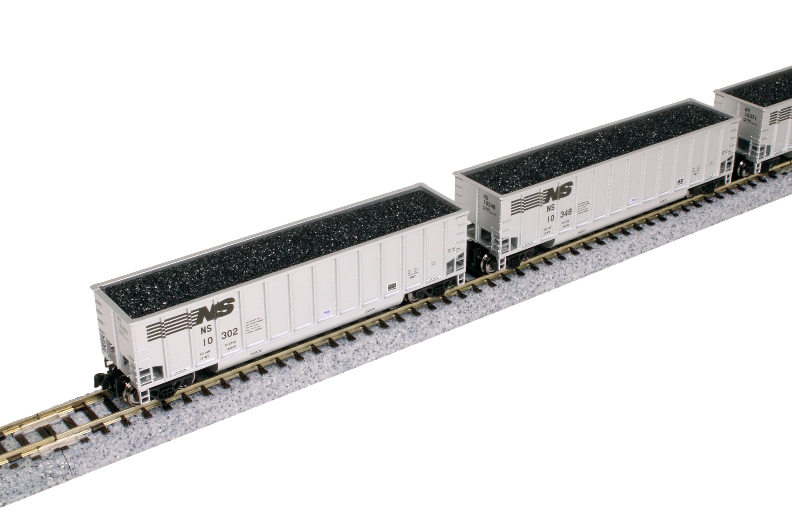 Kato USA Bethgon Coalporter 8 Car Set Norfolk Southern HO Scale Gondola Black, White