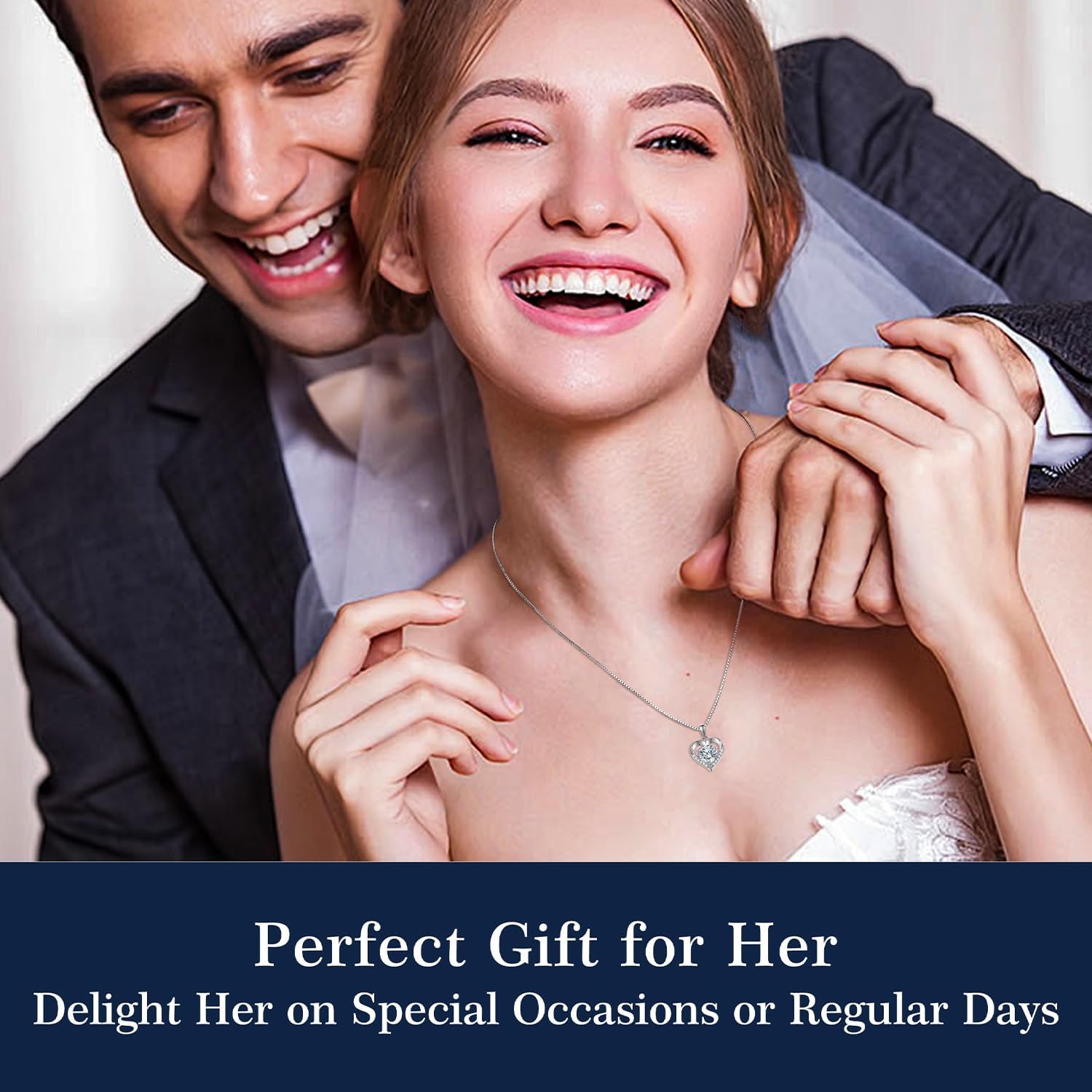 Moissanite Necklace for Women 1.0ct D Color, Sterling Silver Heart Necklace, Anniversary Gifts for Women, Making It A Perfect Gift for Your Wife, Girlfriend Mom - Image 7