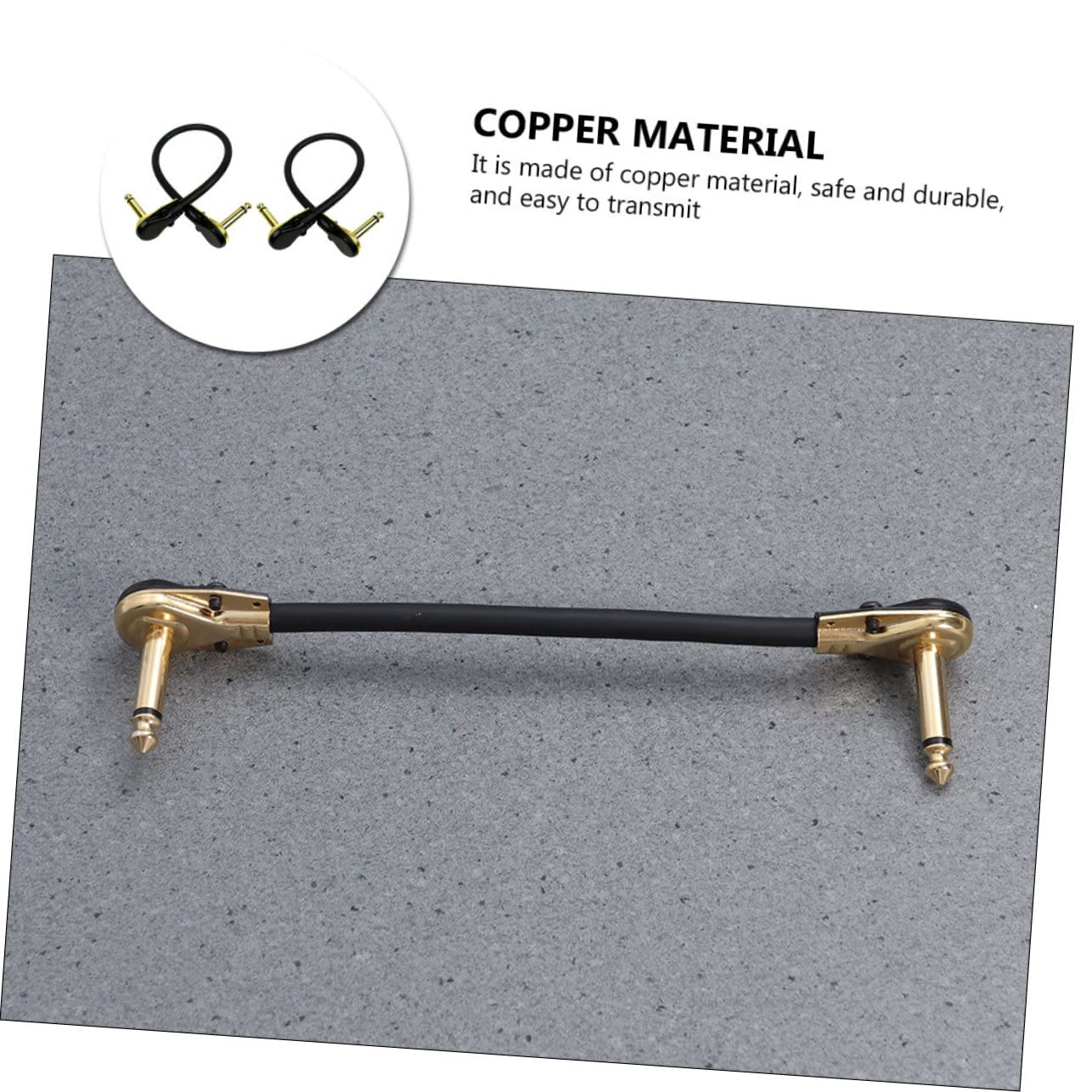 ibasenice 6pièces Câble De Patch Pour Guitare Connecteurs Dorés Cordon Instrument Pour Basse Et Effets Flexible Et