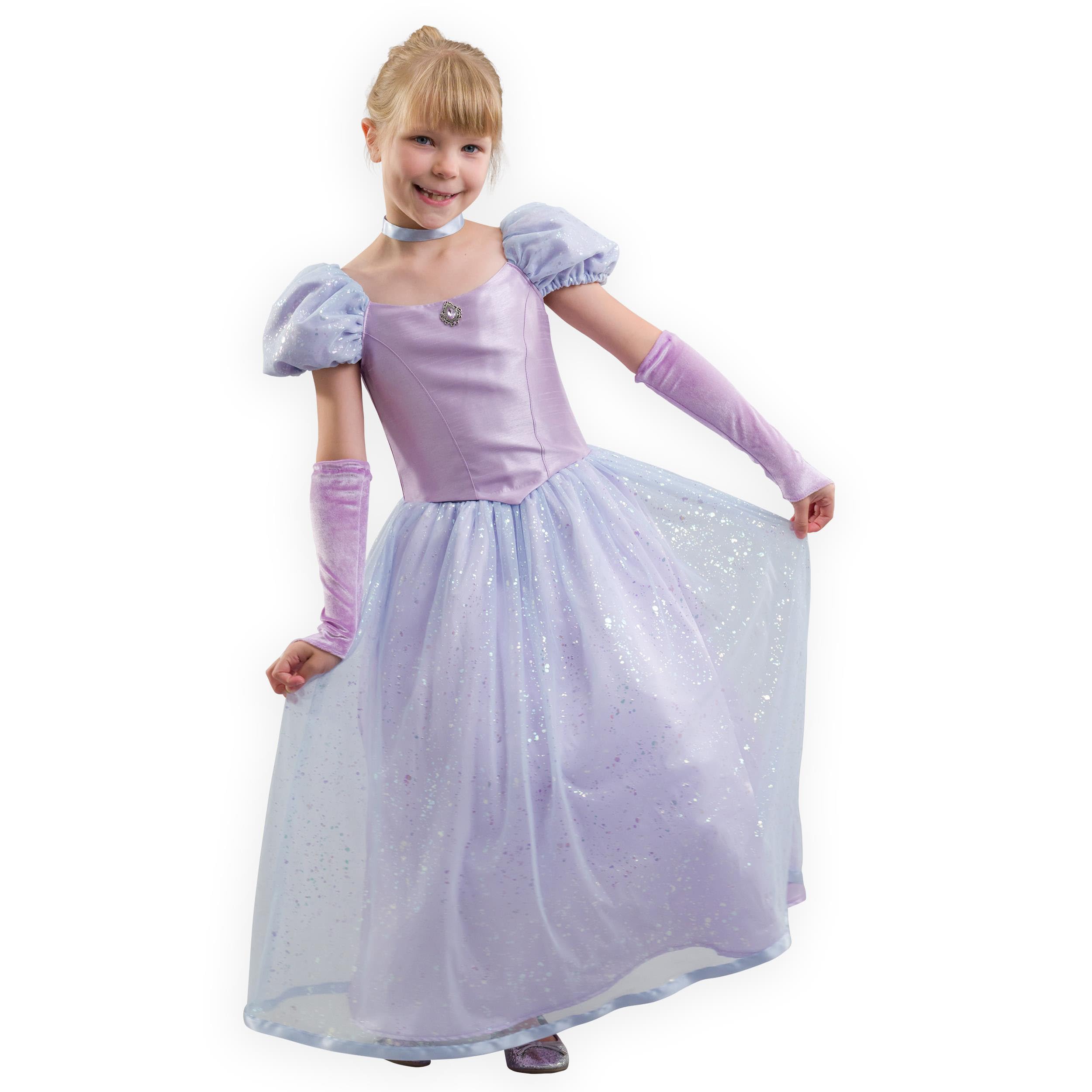 PRETEND TO BEE Cinderella Fairytale Princess Dress Up Costume for Kids, 5-6 Years, Lilac